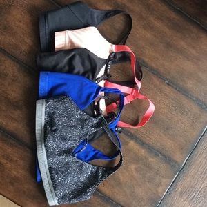 Lot of 5 Small Under Armour sports bras